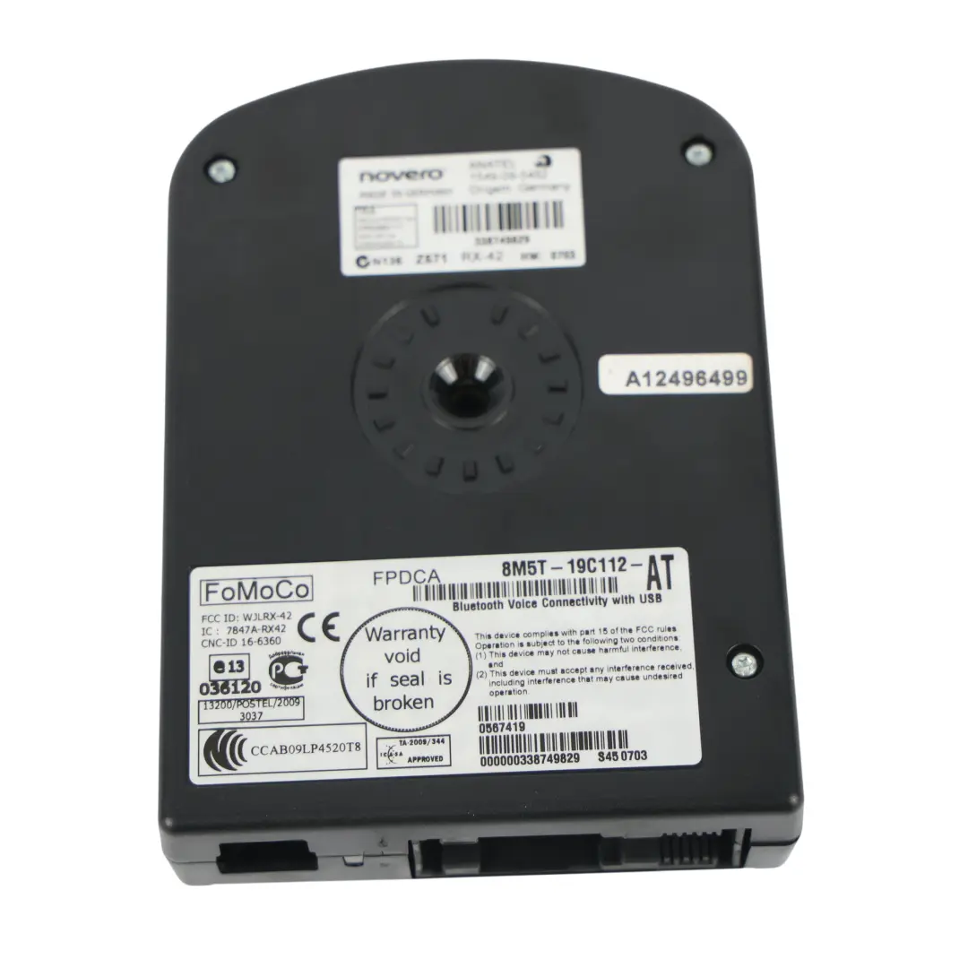 Mk3 Mondeo Mk4 Moduł Bluetooth Głośnomówiący do Ford Focus o numerze 8M5T-19C112-AT Ford Focus Mk3 Mondeo Mk4 Moduł Bluetooth Głośnomówiący - SKU 8M5T-19C112-AT - Numer Części 8M5T-19C112-AT