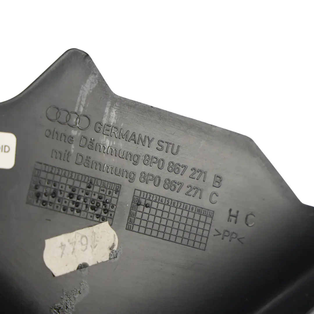 Mercedes Audi A3 8P A-Säule Verkleidung Unten Links Schwarz - SKU 8P0867271C-1 - Teilenummer 8P0867271C