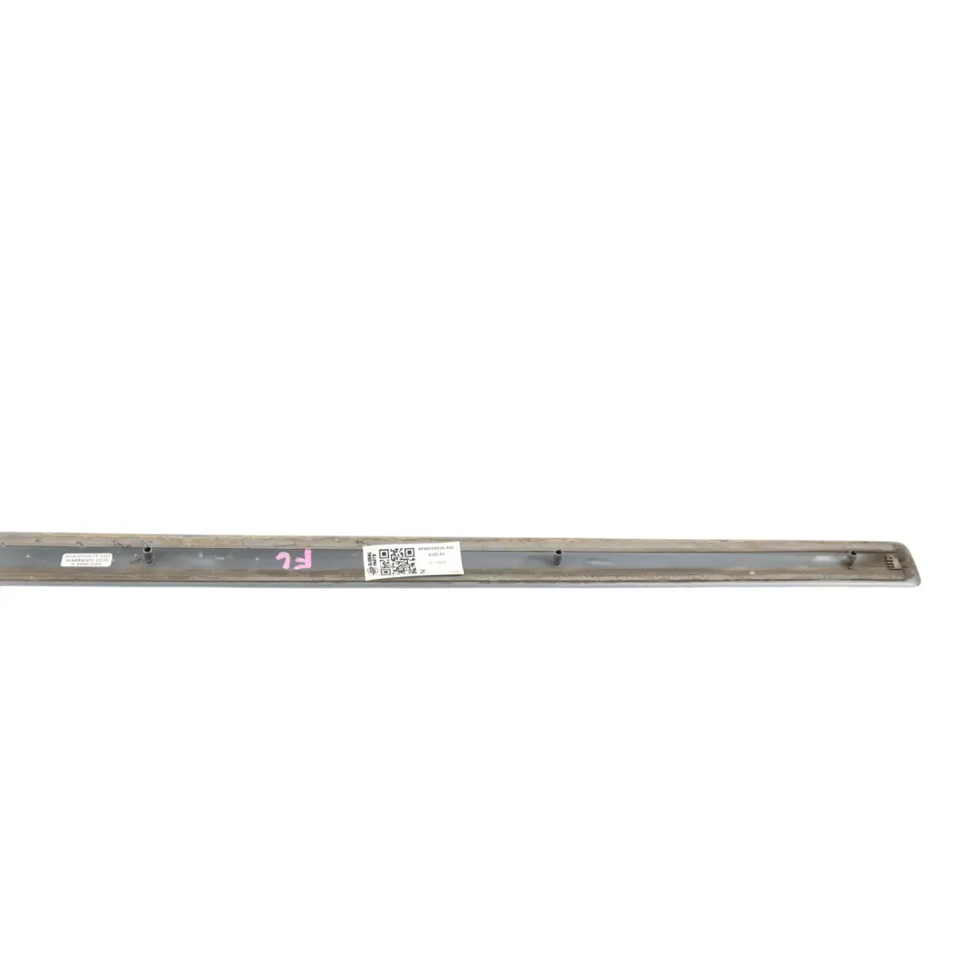 Front Door Upper Moulding Strip Left N/S Akoya Silver Metallic - Y7H to Audi A3 8P with Part number 8P4853953A Audi A3 8P Front Door Upper Moulding Strip Left N/S Akoya Silver Metallic - Y7H - SKU 8P4853953A-ASI - Part number 8P4853953A