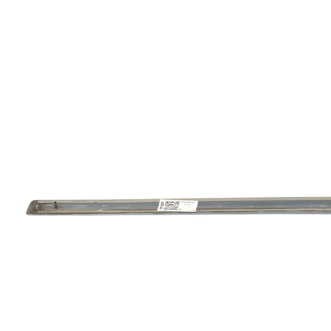 Front Door Upper Moulding Strip Right O/S Akoya Silver Metallic - Y7H to Audi A3 8P with Part number 8P4853954A Audi A3 8P Front Door Upper Moulding Strip Right O/S Akoya Silver Metallic - Y7H - SKU 8P4853954A-ASI - Part number 8P4853954A