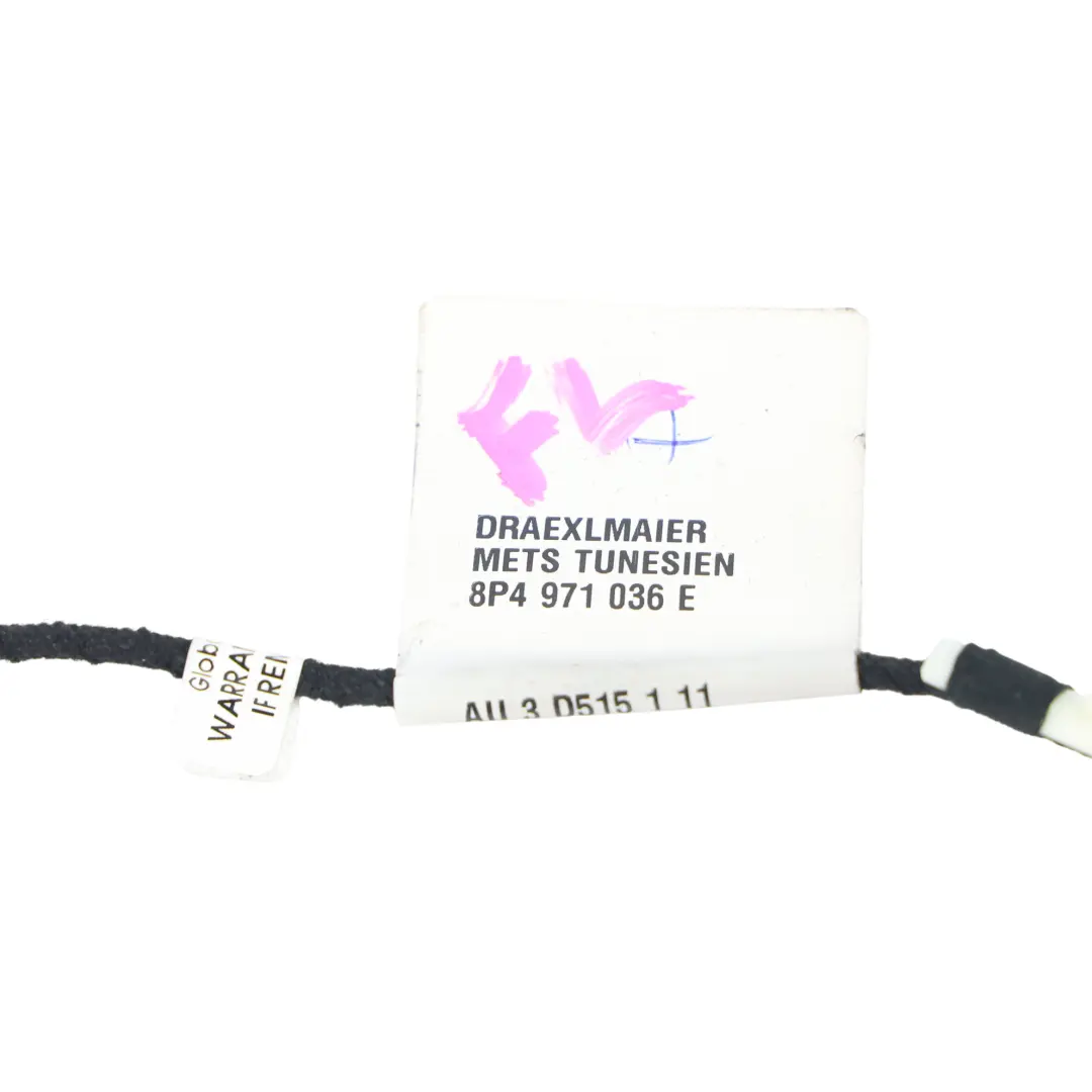 Audi A3 8P Cableado Arnés Puerta Delantera Lado Pasajero - SKU 8P4971036E - Número de pieza 8P4971036E