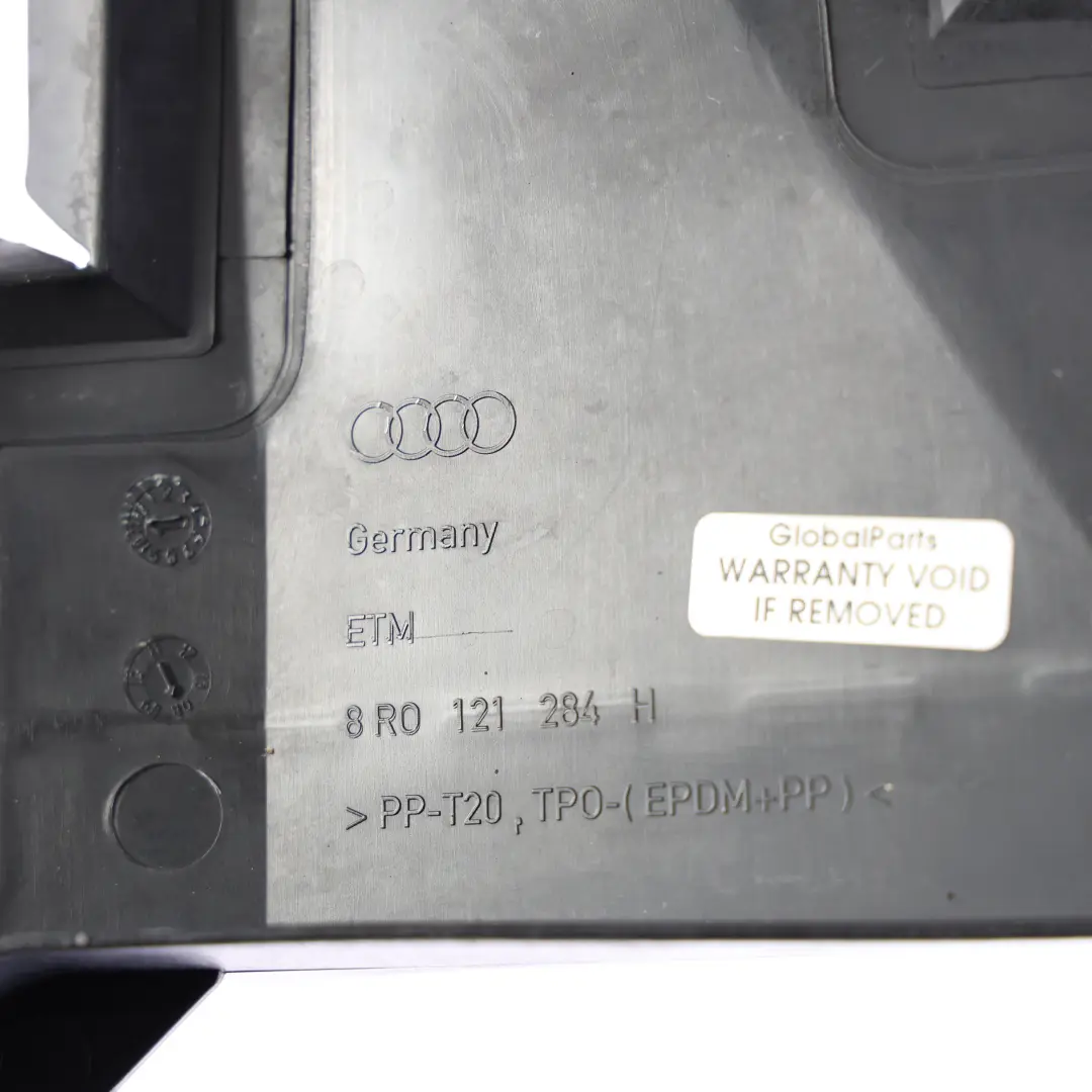 Soporte Guía Radiador Refrigeración Derecho para Audi Q5 8R con número de pieza 8R0121284H Audi Q5 8R Soporte Guía Radiador Refrigeración Derecho - SKU 8R0121284H - Número de pieza 8R0121284H