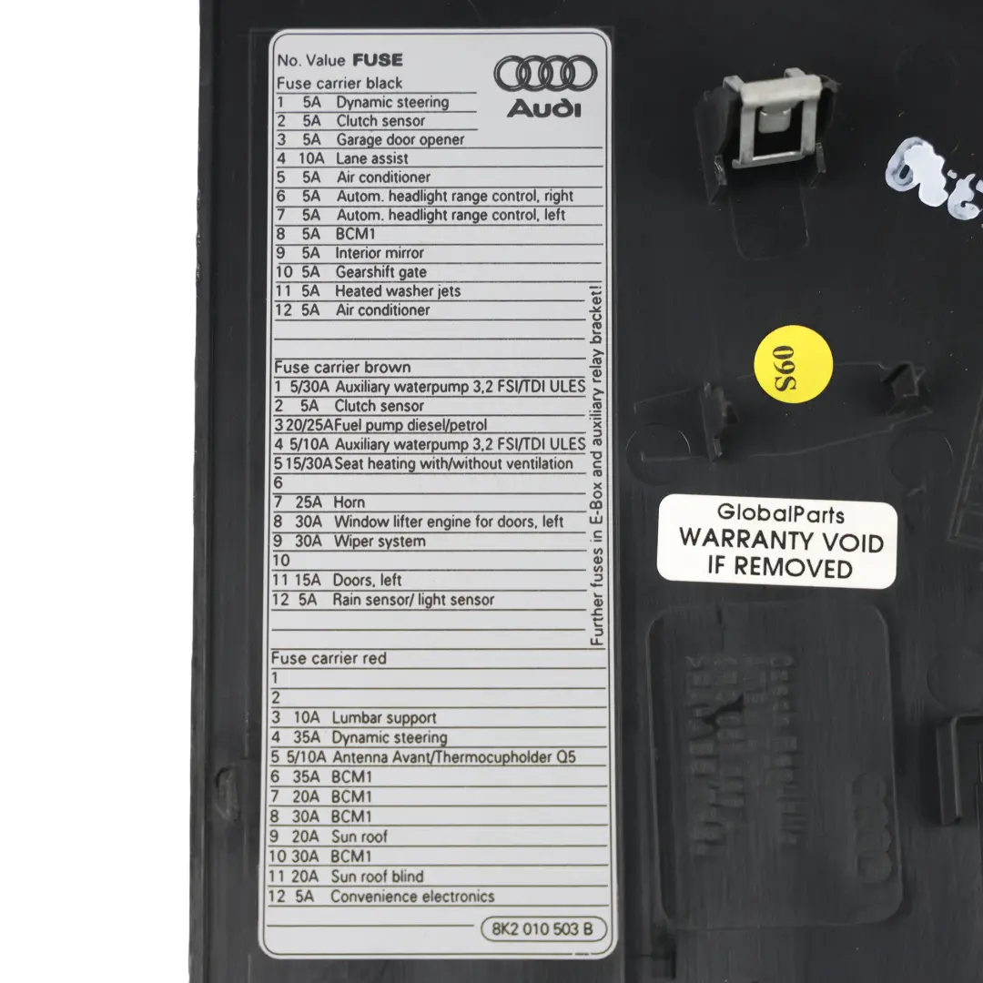 Audi Q5 8R Armaturenbrett Seitenblende Abdeckung Rechts - SKU 8R0857086A - Teilenummer 8R0857086A