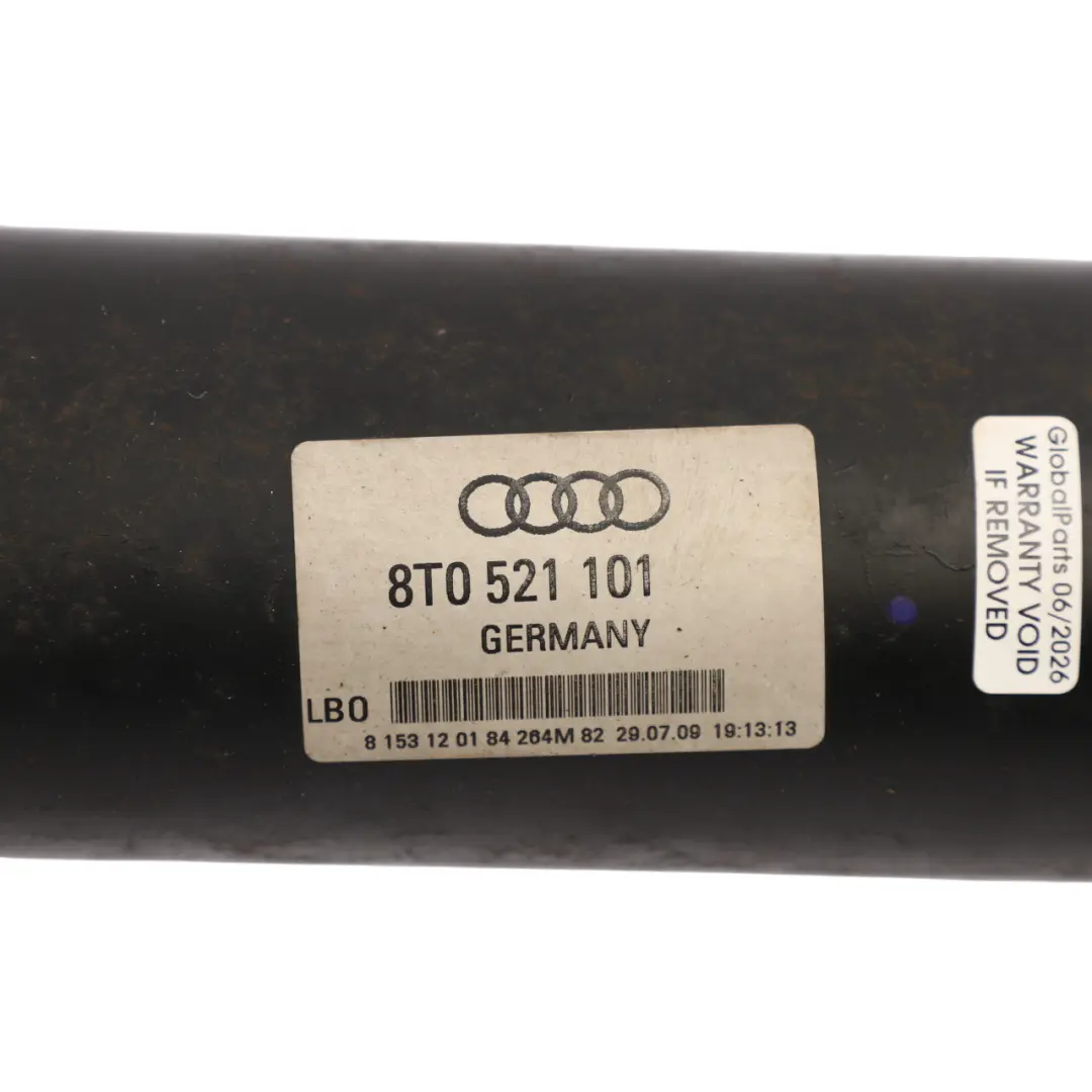 Propshaft Prop Drive Shaft Quattro Automatic to Audi A5 S5 8T with Part number 8T0521101 Audi A5 S5 8T Propshaft Prop Drive Shaft Quattro Automatic - SKU 8T0521101 - Part number 8T0521101