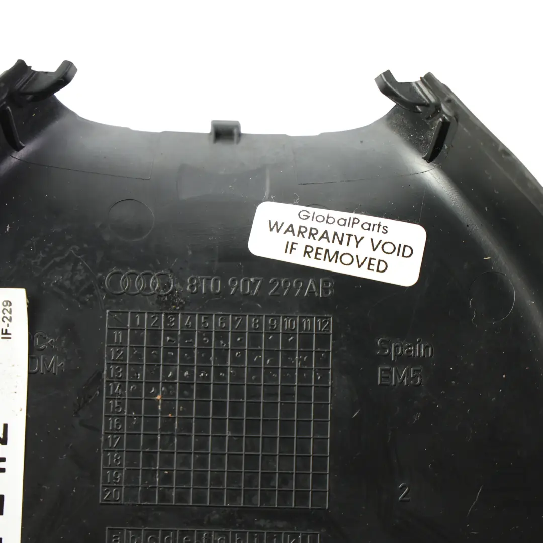 Audi A4 B8 A5 8T Windscreen Rain Sensor Interior Cover Panel Black - SKU 8T0907299AB - Part number 8T0907299AB