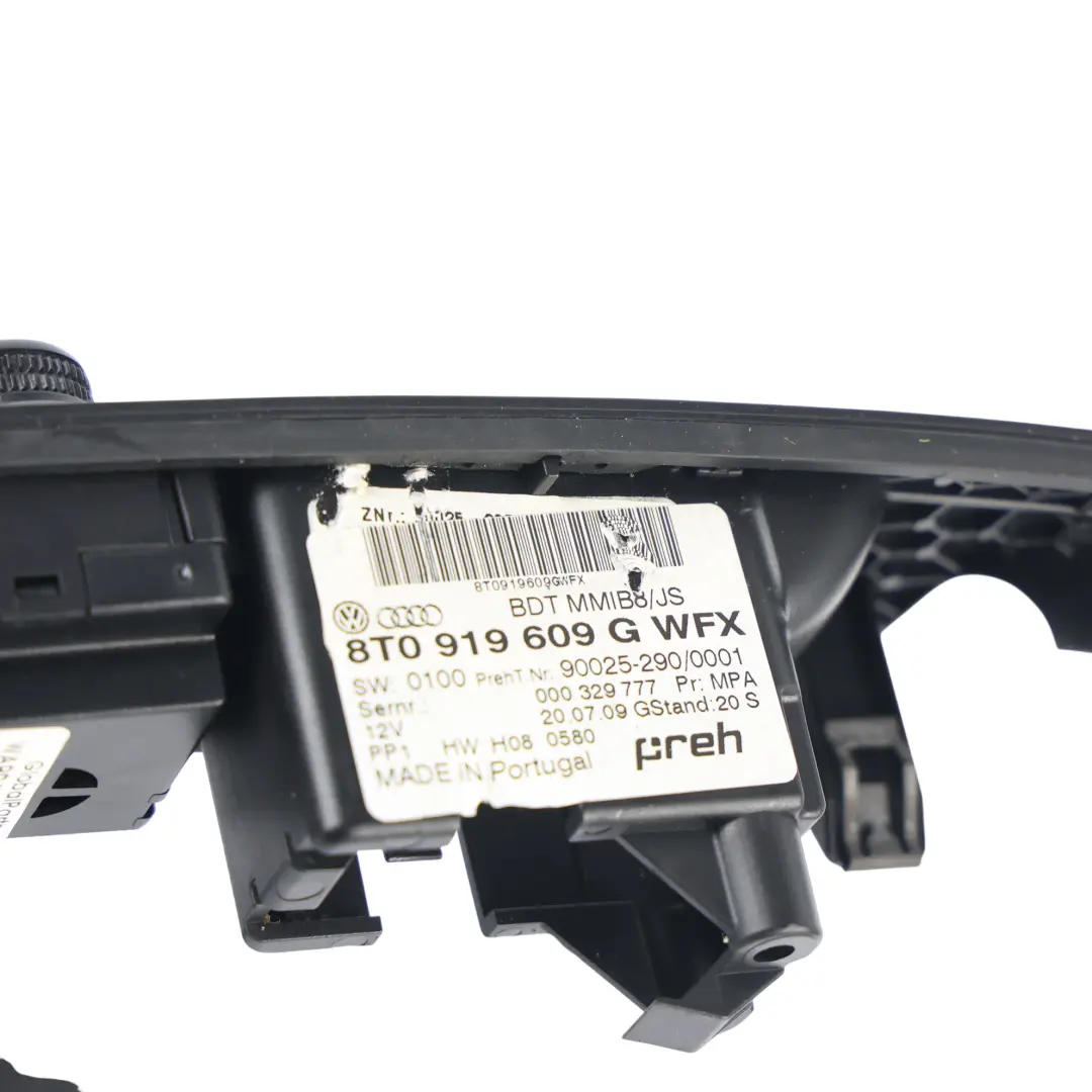 Audi A5 8T A4 B8 Tapa Consola Central MMI Botón Interruptor 8T0919609F - SKU 8T0919609G-1 - Número de pieza 8T0919609G