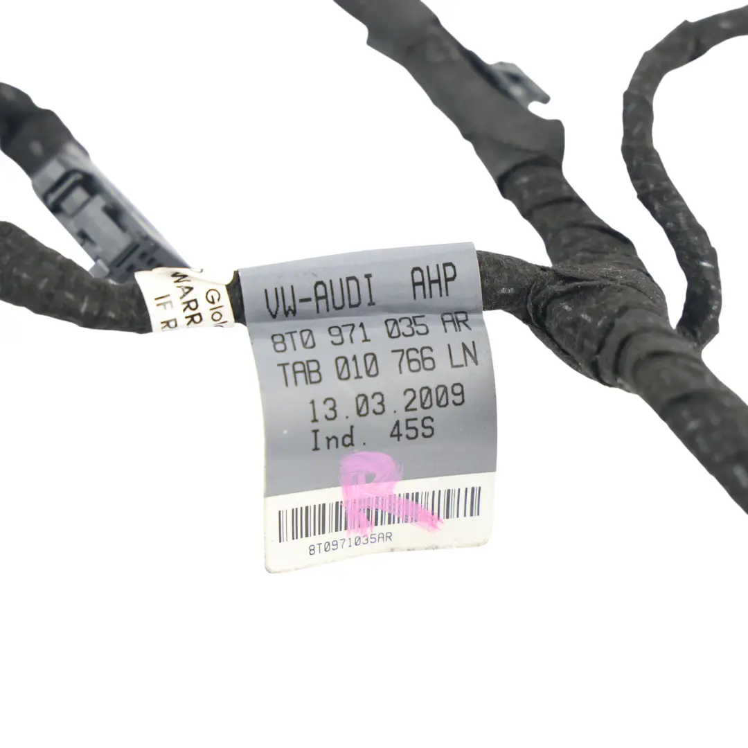 Audi A5 S5 RS5 8T Cablaggio Porta Lato Guida - SKU 8T0971035AR - Numero di parte 8T097035AR