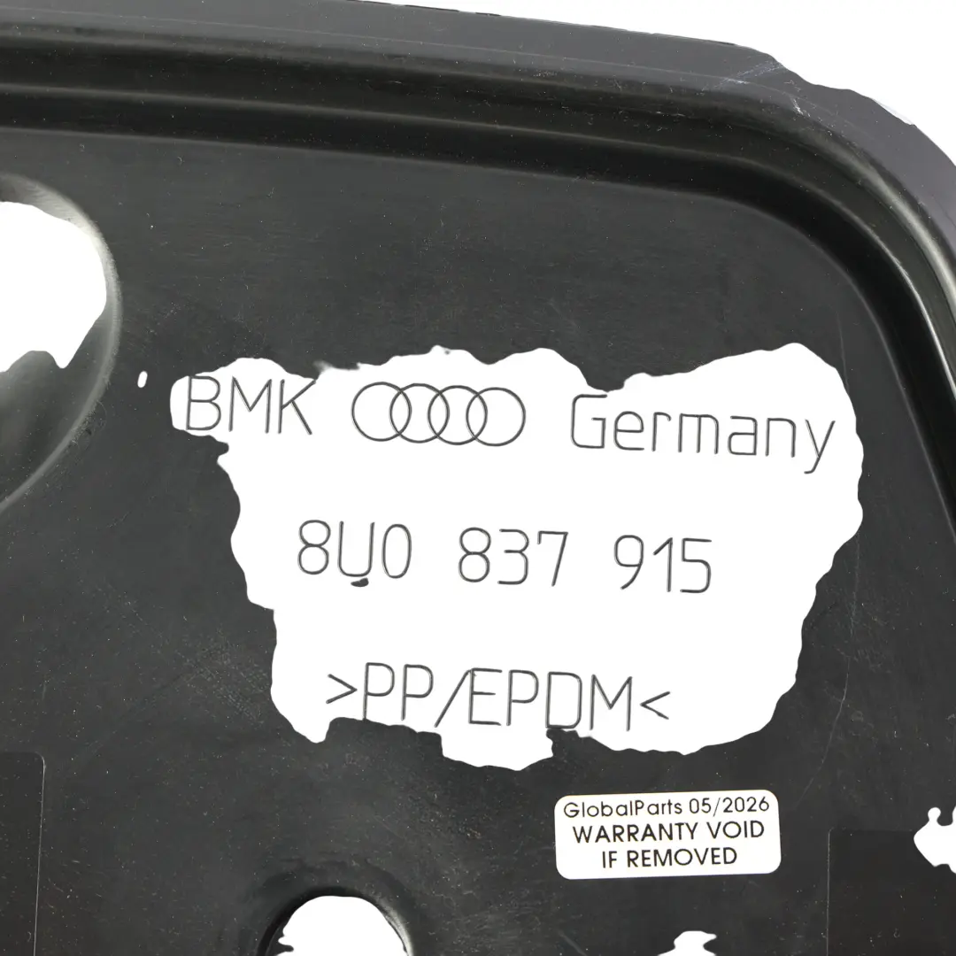 Audi TT 8J Türschloss Schalter Blende Vorne Links Abdeckung Schwarz - SKU 8U0837915 - Teilenummer 8U0837915