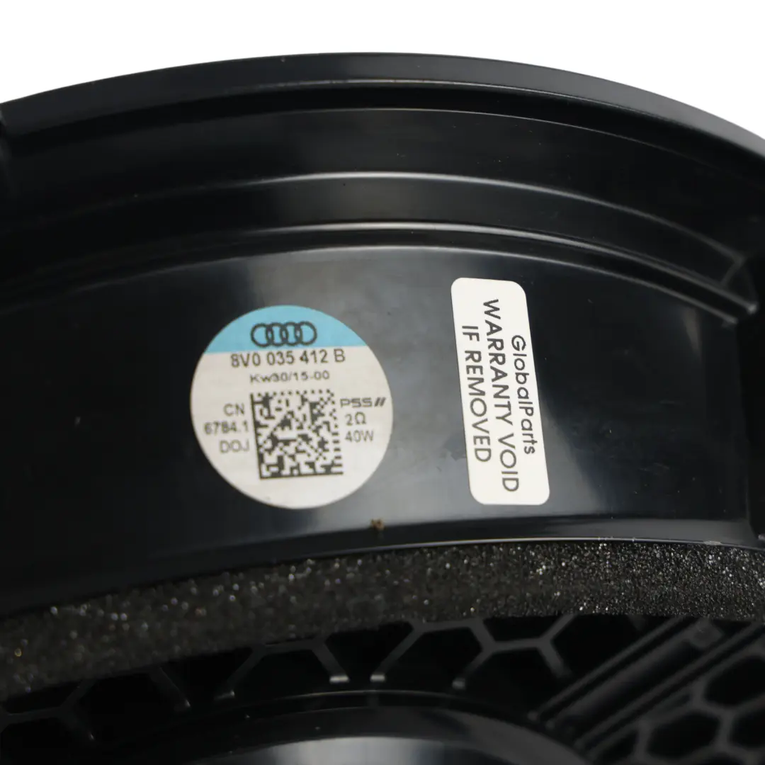 Altoparlante Subwoofer Bagagliaio Posteriore per Audi A3 8V con numero di parte 8V0035412B Audi A3 8V Altoparlante Subwoofer Bagagliaio Posteriore - SKU 8V0035412B - Numero di parte 8V0035412B