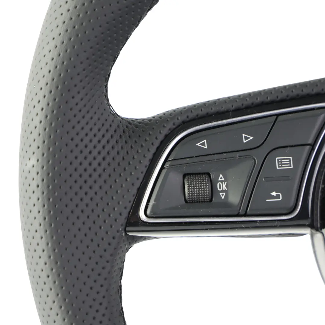 Audi A3 8V NEW Black Leather Steering Wheel Multifunction - SKU 8V0419091CG-1 - Part number 8V0419091CG