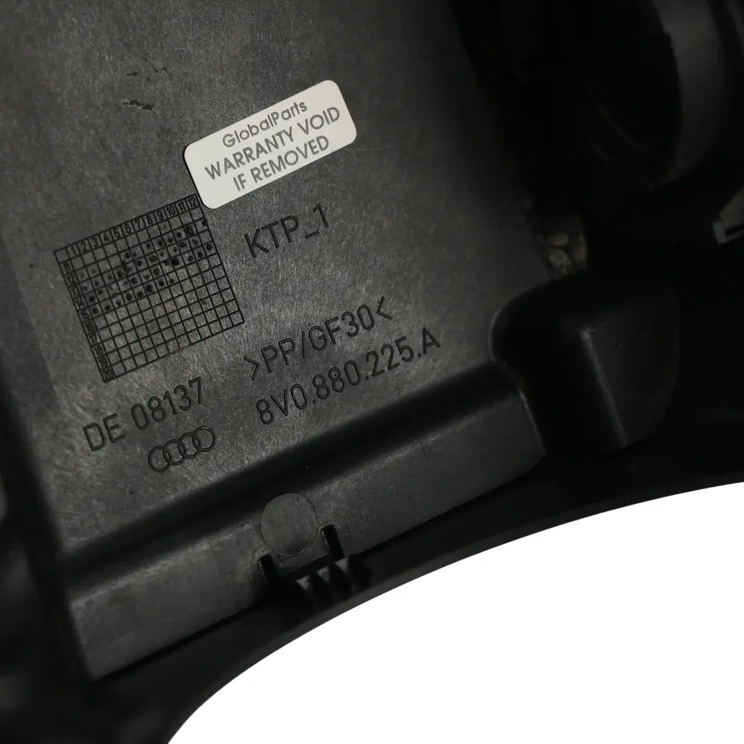 Rivestimento Copertura Colonna Sterzo Inferiore Nero per Audi A3 8V con numero di parte 8V0953512L Audi A3 8V Rivestimento Copertura Colonna Sterzo Inferiore Nero - SKU 8V0953512L - Numero di parte 8V0953512L