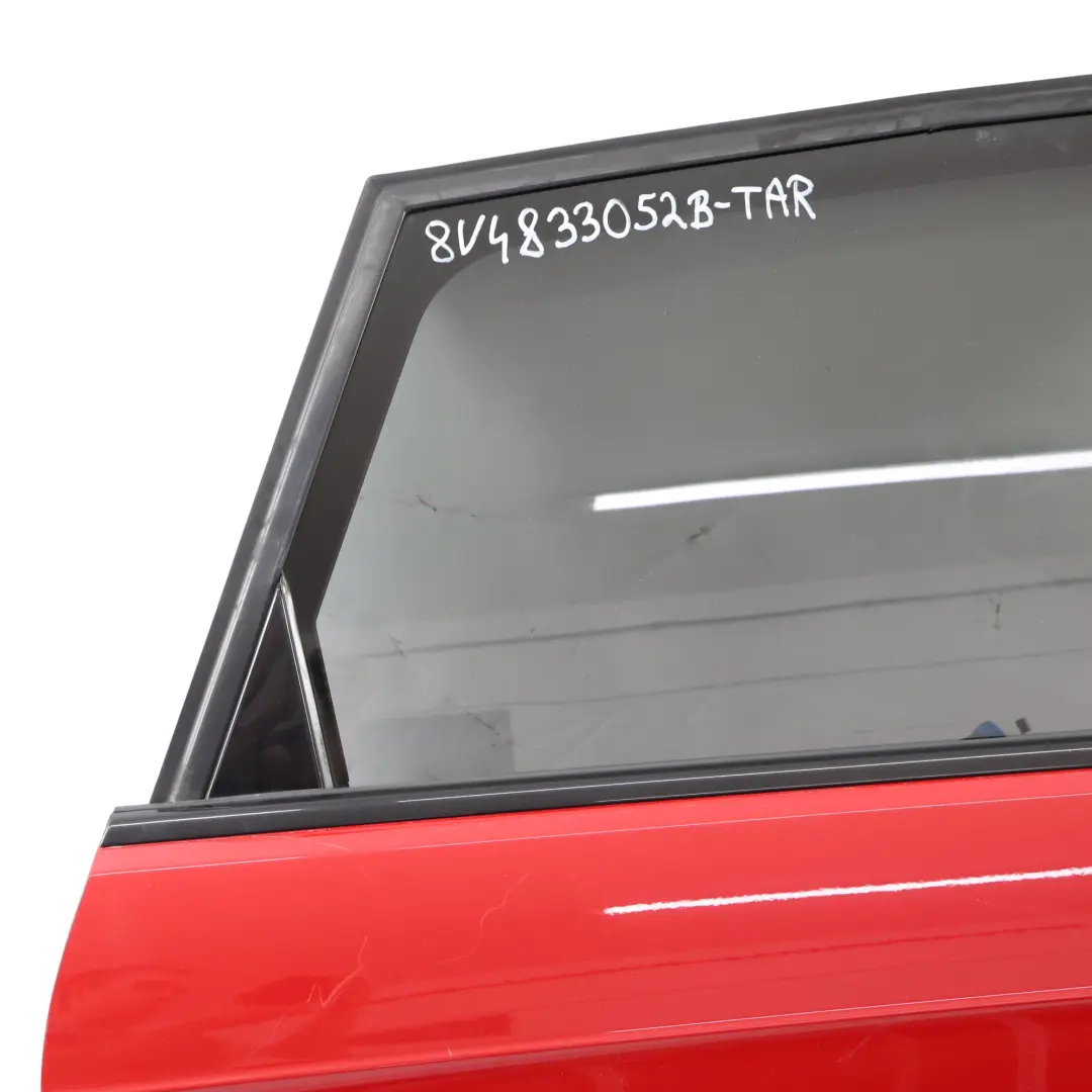 Door Rear Right O/S Tango Red Metallic - Y3U to Audi A3 8V Hatchback with Part number 8V4833052B Audi A3 8V Hatchback Door Rear Right O/S Tango Red Metallic - Y3U - SKU 8V4833052B-TAR - Part number 8V4833052B
