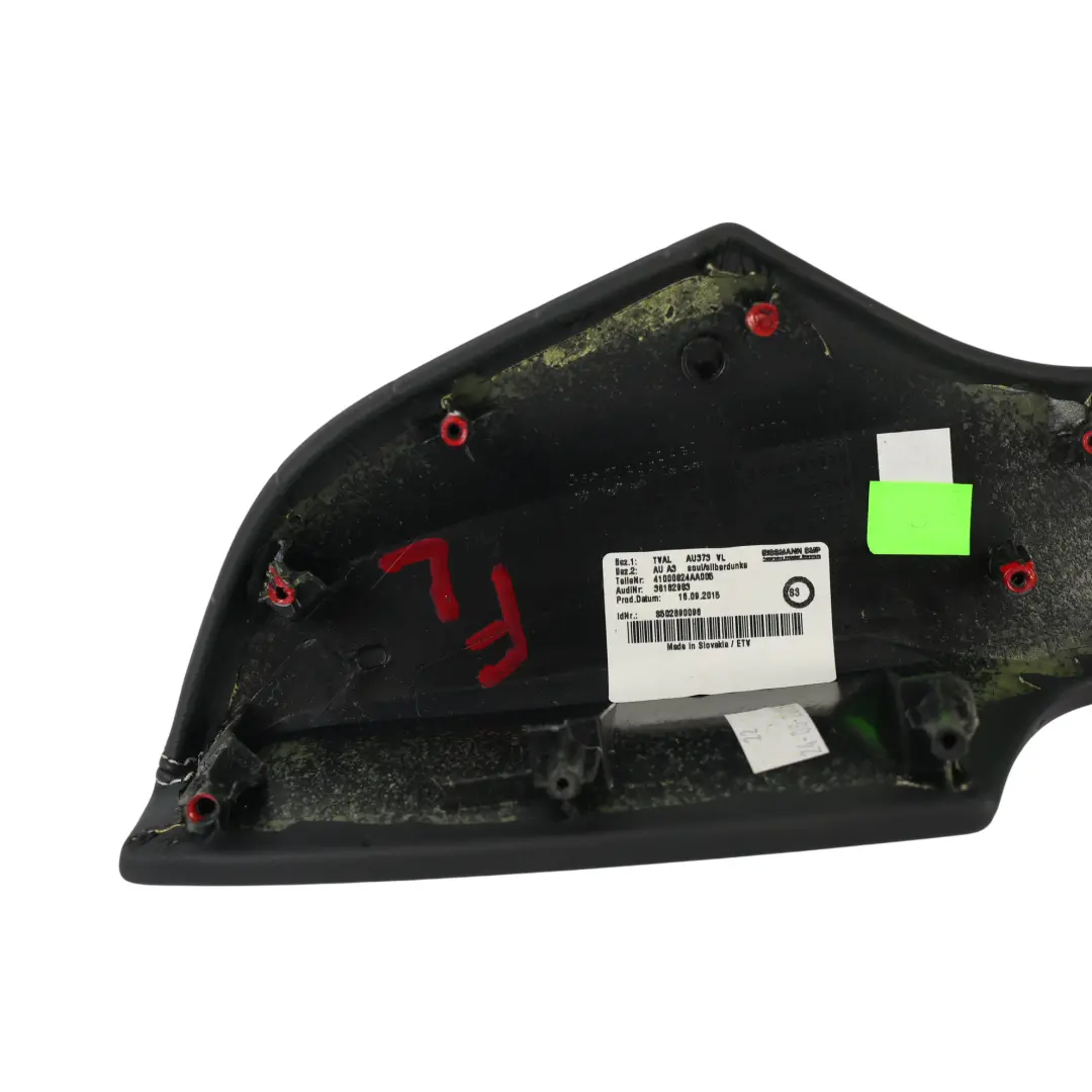Audi A3 8V Front Door Card Armrest Trim Panel Leather Black Left N/S - SKU 8V4867173B-2 - Part number 8V4867173B