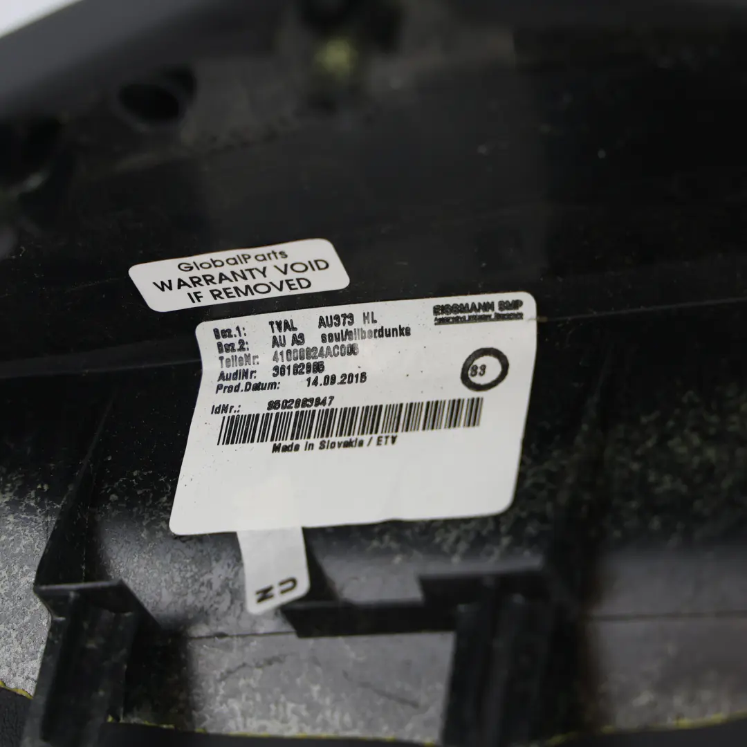 Audi A3 8V Türverkleidung Armlehne Blende Leder Schwarz Links - SKU 8V4867373B - Teilenummer 8V4867373B