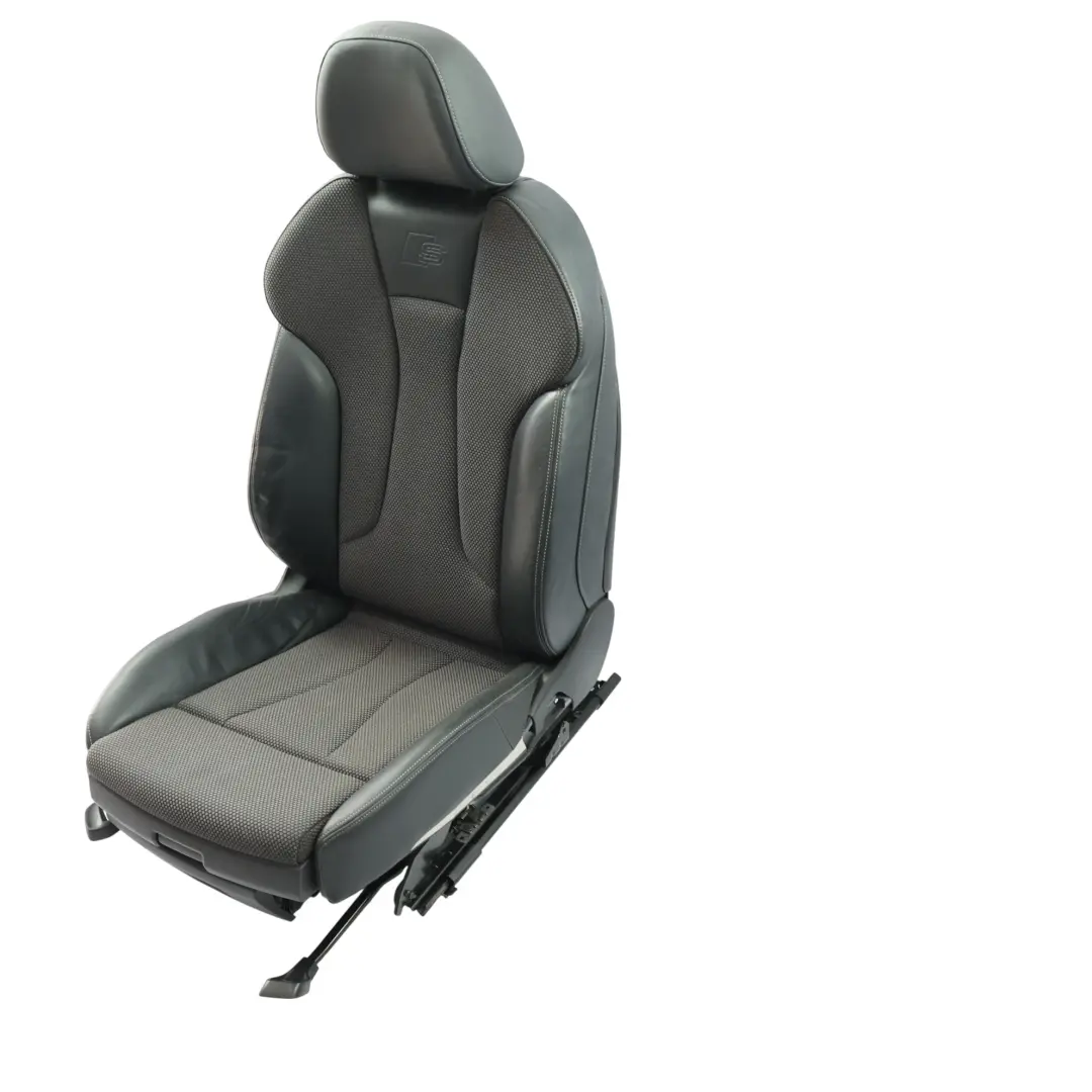 Audi A3 8V Sport Sitz Beheizt Vorne Rechts Teilleder Schwarz Grau - SKU 8V4881806AN-2 - Teilenummer 8V4881806AN