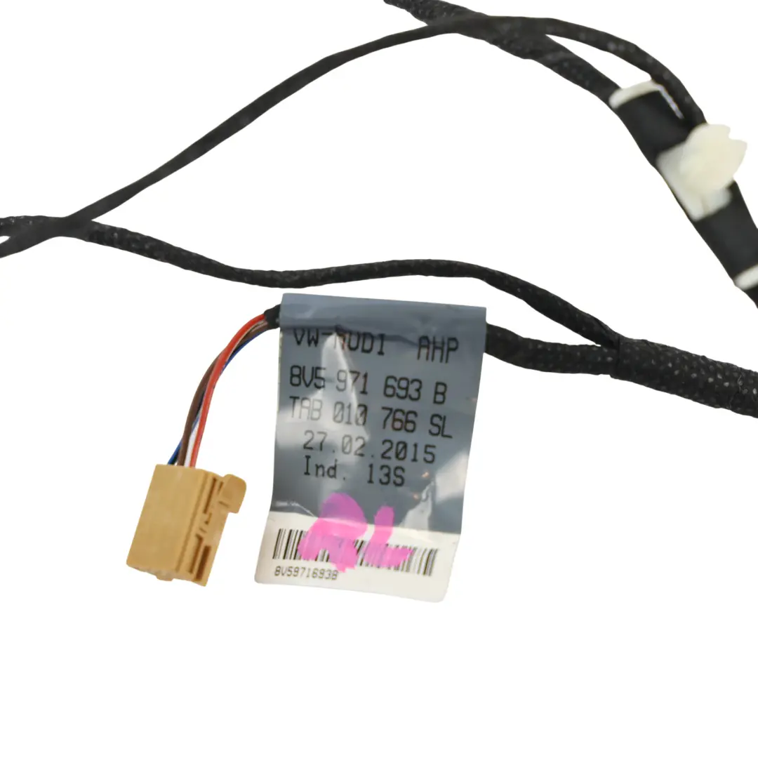 Door Wiring Loom Harness to Audi A3 8V A5 8T Rear with Part number 8V5971693B Audi A3 8V A5 8T Rear Door Wiring Loom Harness - SKU 8V5971693B - Part number 8V5971693B