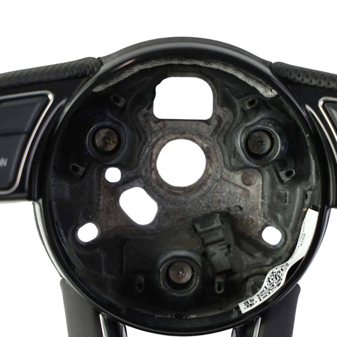Audi A4 B9 A5 F5 Volante S-Line NUOVO Pelle Nera Fondo Piatto - SKU 8W0419091GF-1 - Numero di parte 8W0419091GF