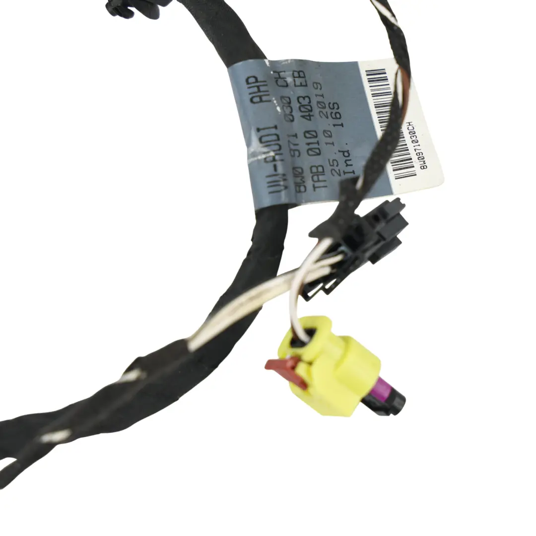 Front Door Wiring Loom Harness Passenger Side to Audi A4 B9 with Part number 8W0971030CH Audi A4 B9 Front Door Wiring Loom Harness Passenger Side - SKU 8W0971030CH - Part number 8W0971030CH