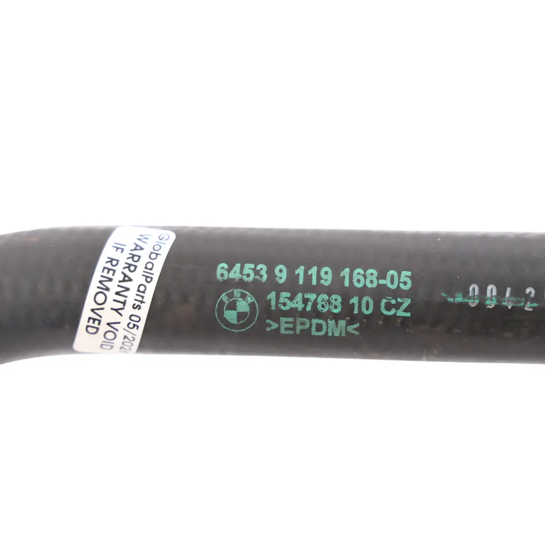 Heater Water Pipe Hose Inlet to BMW F01 F10 F11 F12 F13 LCI with Part number 9119168 BMW F01 F10 F11 F12 F13 LCI Heater Water Pipe Hose Inlet - SKU 9119168 - Part number 9119168