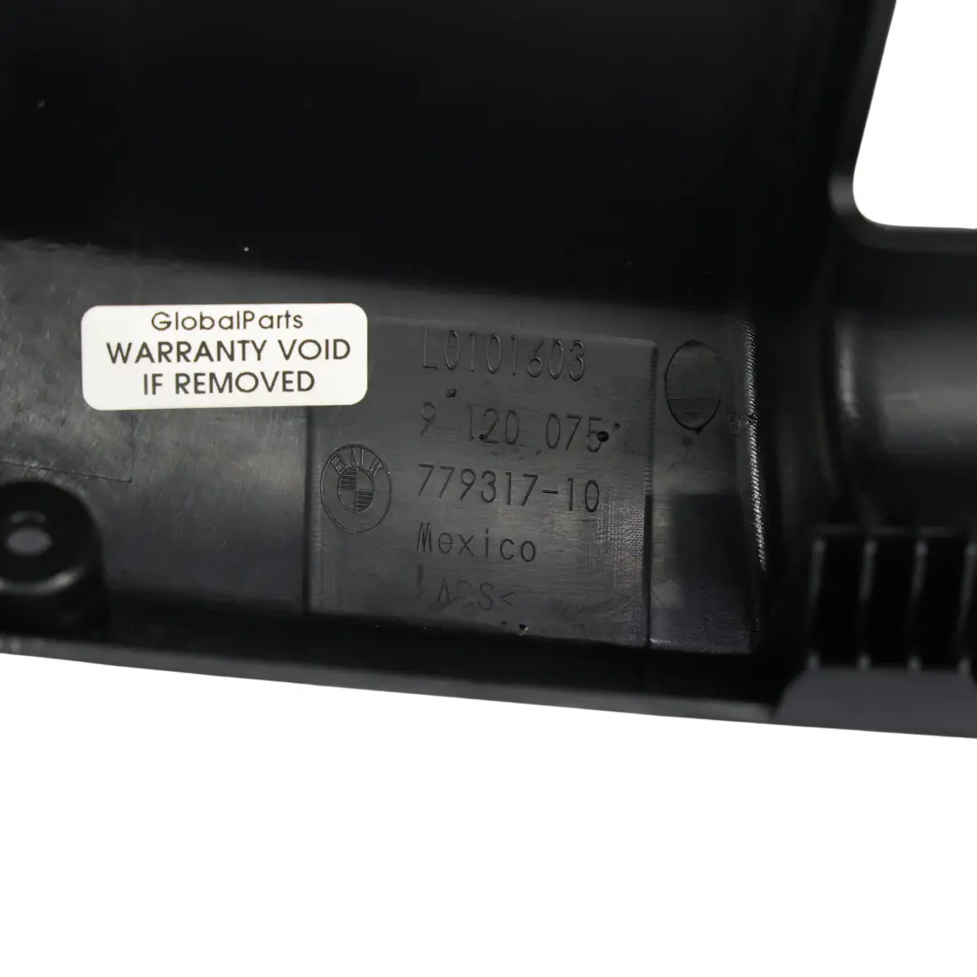 BMW X5 E70 Cubierta Riel Asiento Trasero Banco Izquierdo Negro - SKU 9120075 - Número de pieza 9120075