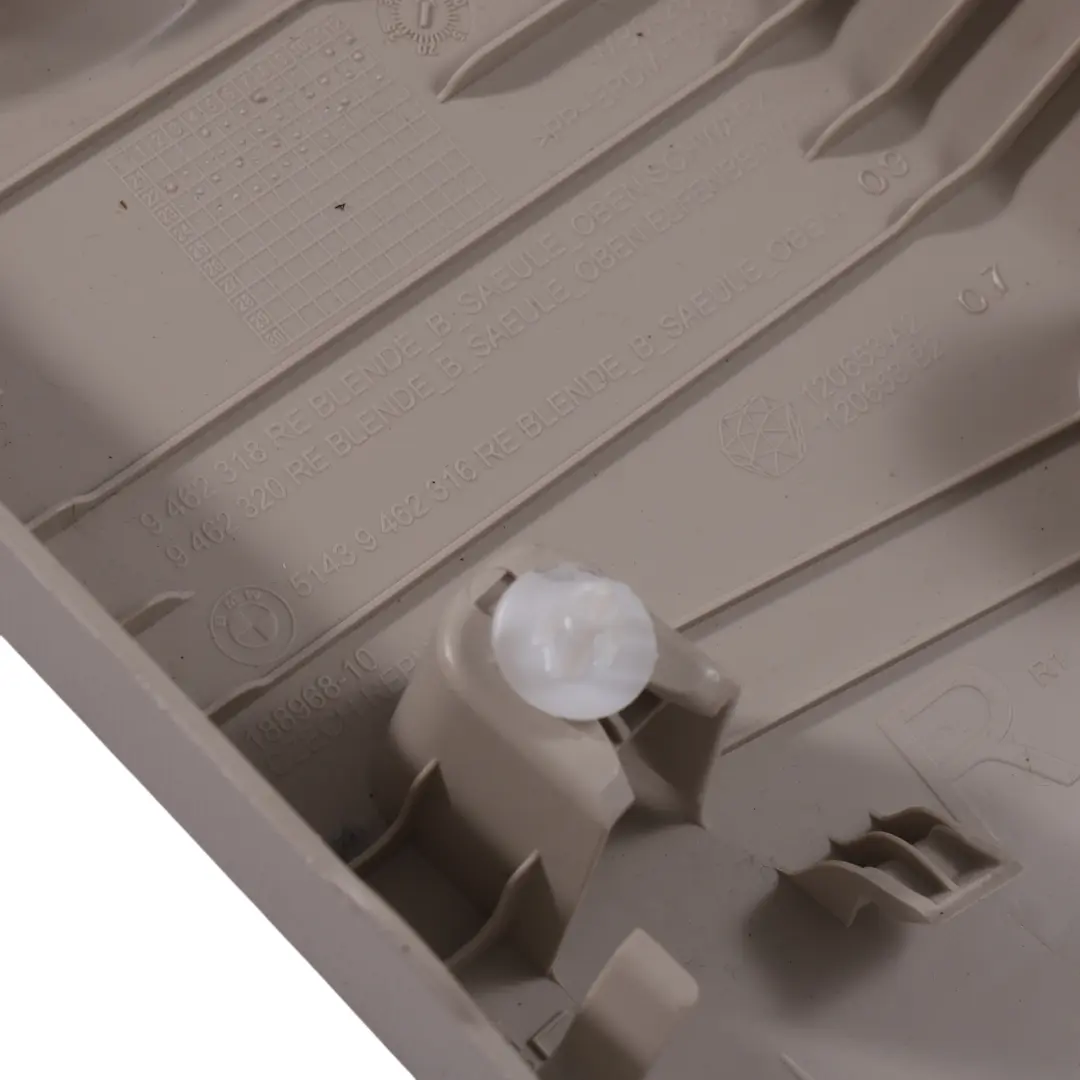 BMW X1 U11 B Pillar Trim Cover Top Right O/S Elfenbeinweiss Ivory White - SKU 9462320 - Part number 9462320