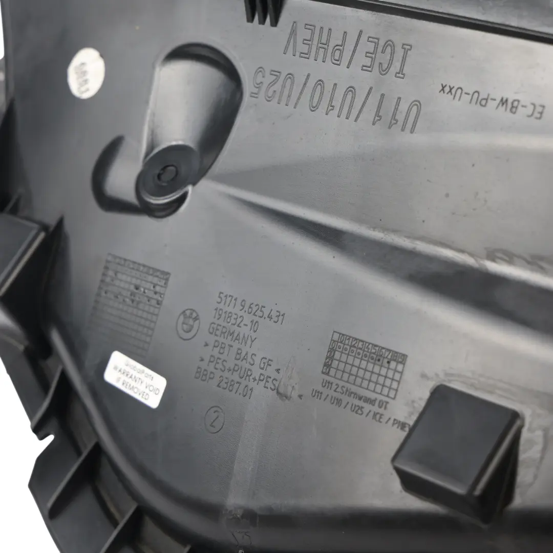 U10 U11 Schott Oberer Abschnitt Schutzabdeckung Verkleidung für BMW mit Teilenummer 9625431 BMW U10 U11 Schott Oberer Abschnitt Schutzabdeckung Verkleidung - SKU 9625431 - Teilenummer 9625431