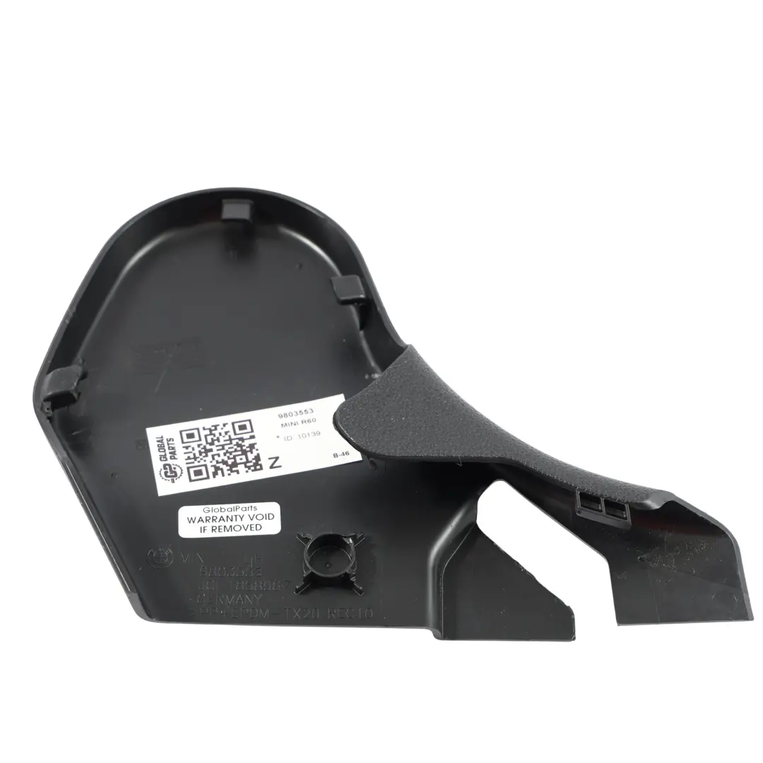 Rücksitzbank Innere Abdeckung Links Kohlenschwarz für Mini Countryman R60 mit Teilenummer 9803553 Mini Countryman R60 Rücksitzbank Innere Abdeckung Links Kohlenschwarz - SKU 9803553 - Teilenummer 9803553