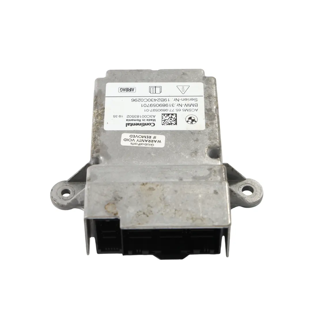 Airbag ECU Control Unit Module to BMW G11 G12 G30 G31 G32 F93 F97 with Part number 9890597 BMW G11 G12 G30 G31 G32 F93 F97 Airbag ECU Control Unit Module - SKU 9890597 - Part number 9890597