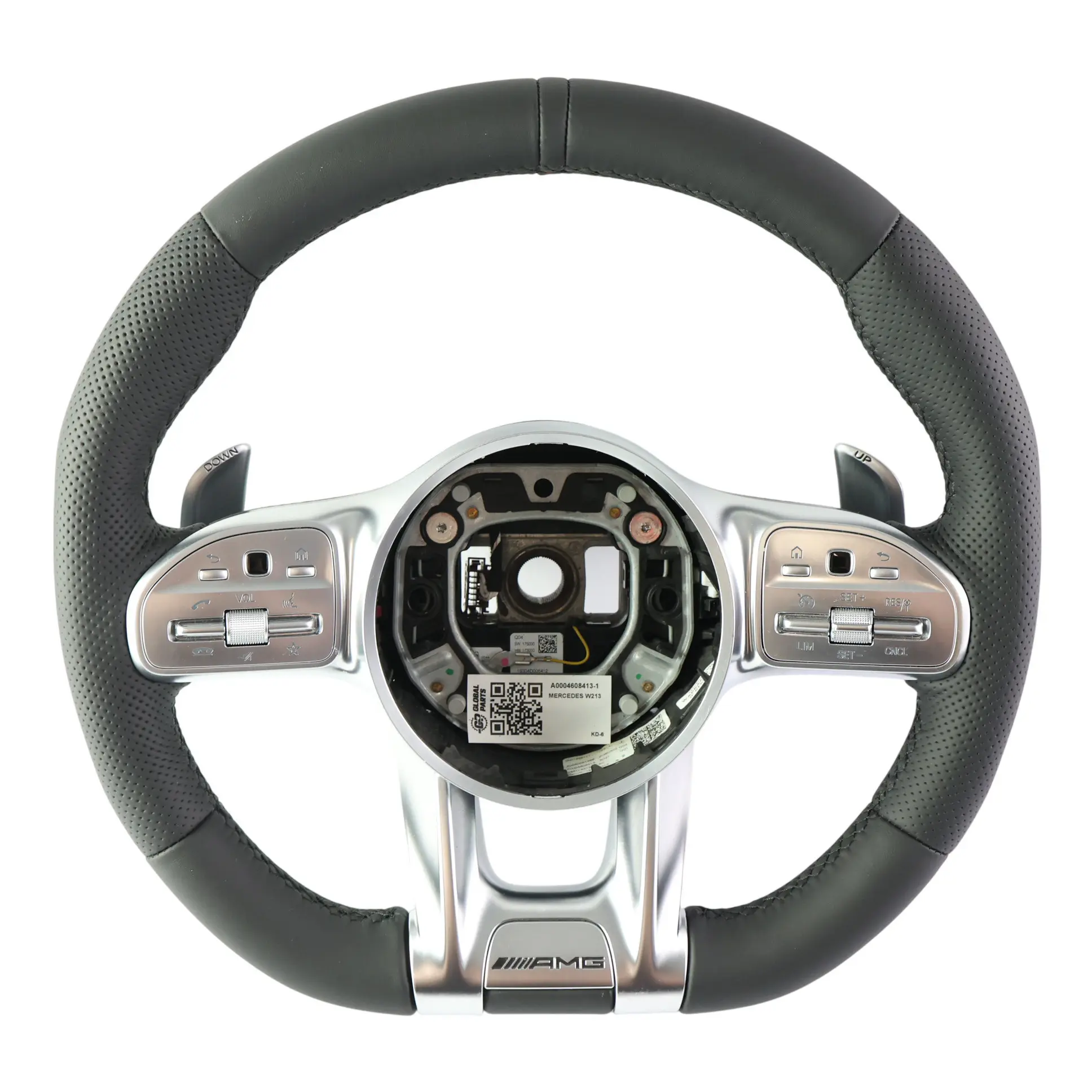 Mercedes W177 W213 AMG Volante NUOVO Pelle Nera Cambio Paddle A0004608413