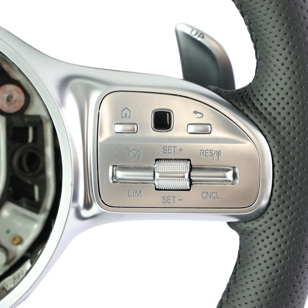 Steering Wheel NEW Black Leather Paddle Shift to Mercedes W177 W213 AMG with Part number A0004608413 Mercedes W177 W213 AMG Steering Wheel NEW Black Leather Paddle Shift - SKU A0004608413-1 - Part number A0004608413