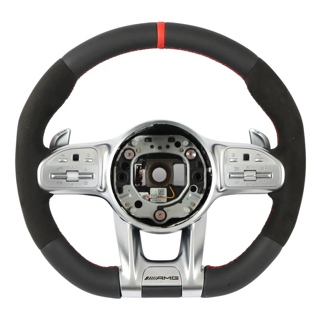 Mercedes W177 W213 AMG Volante NUOVO Pelle Nera Alcantara - SKU A0004608413-2 - Numero di parte A0004608413