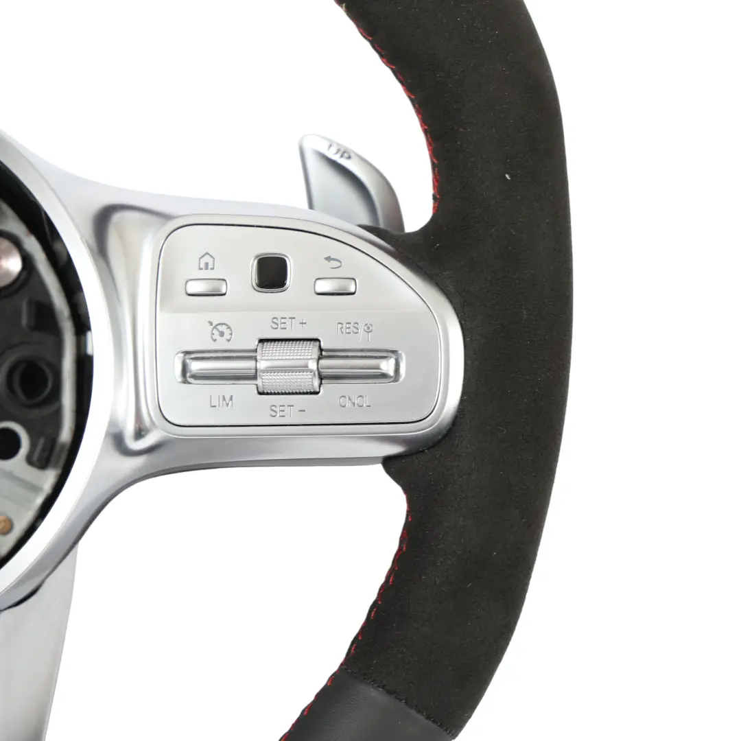 Mercedes W177 W213 AMG Volante NUOVO Pelle Nera Alcantara - SKU A0004608413-2 - Numero di parte A0004608413