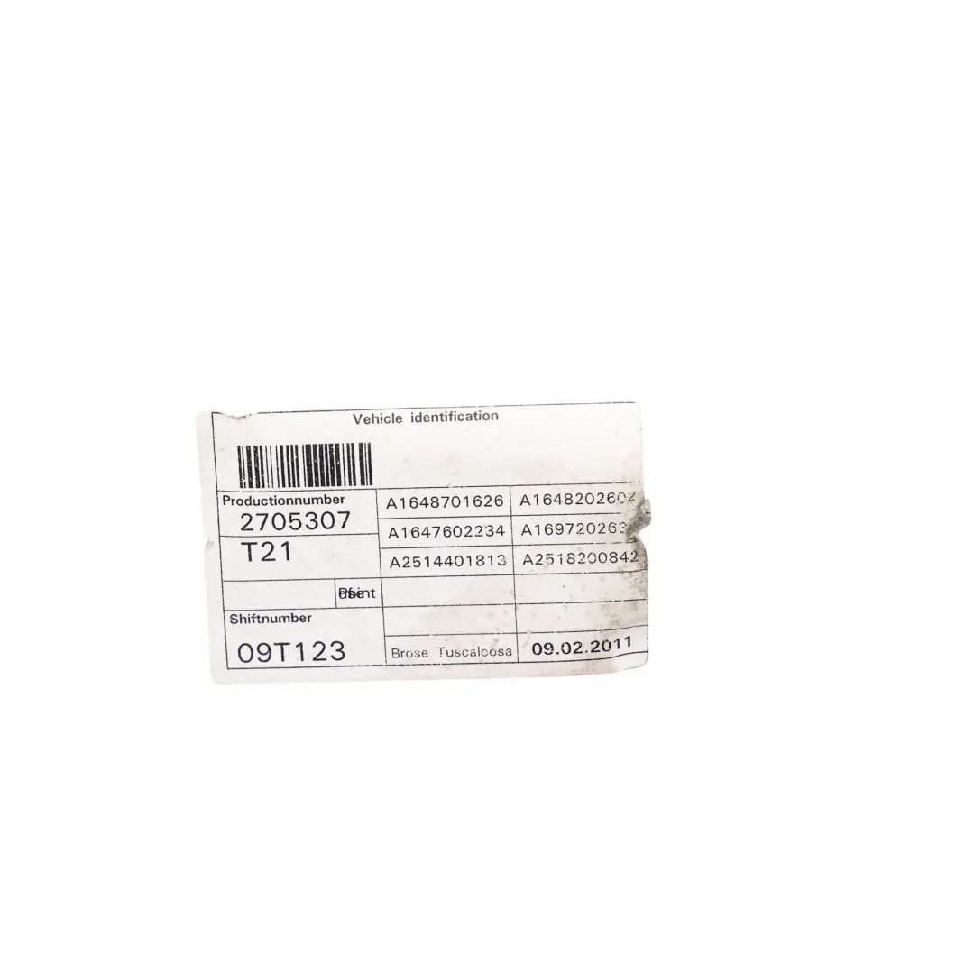 Mercedes W164 Mechanizm Podnośnika Szyby Przedni Prawy - SKU A1647201679-2 - Numer Części A1647201679