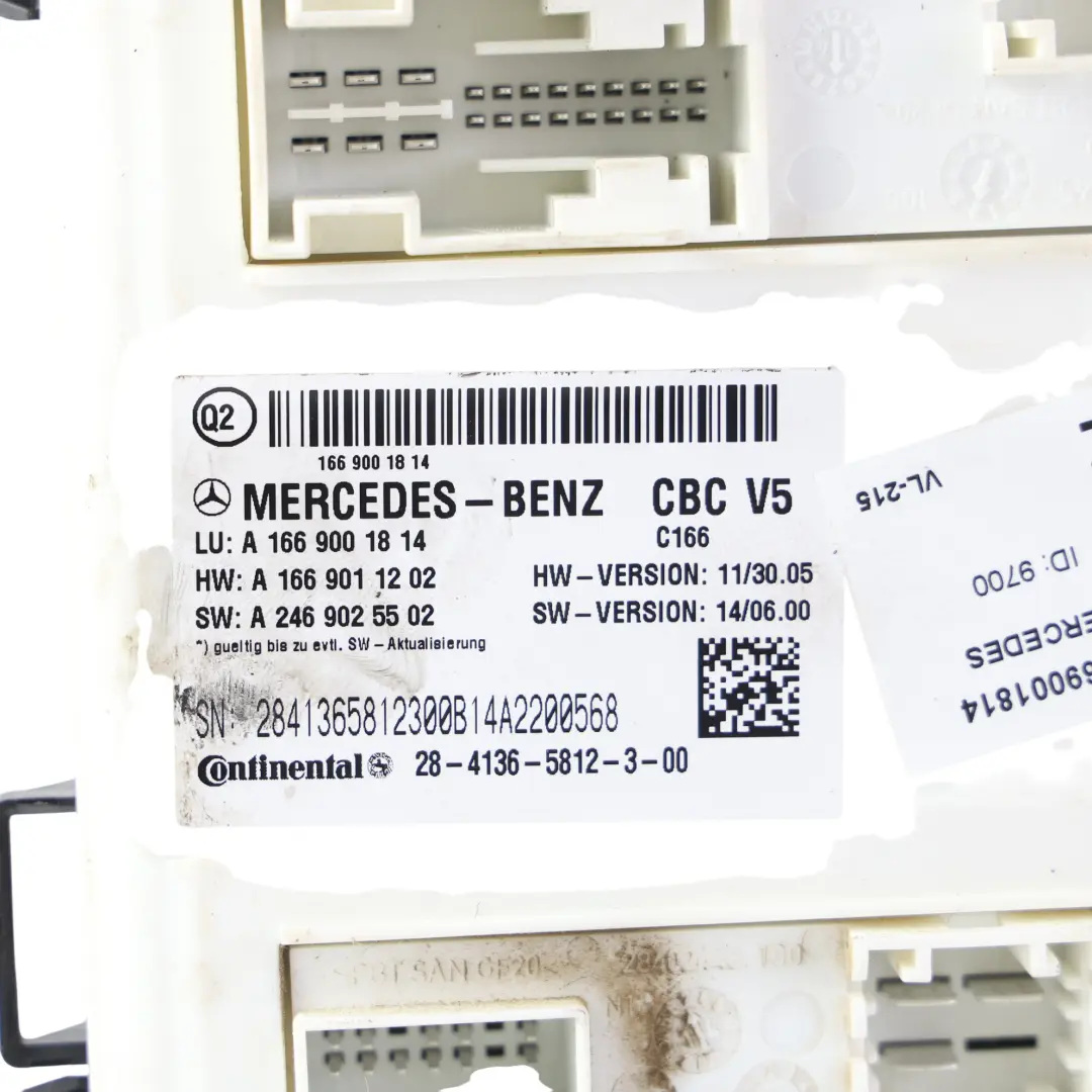SAM Boîtier Fusibles Module Unité Contrôle pour Mercedes W166 à propos du numéro de pièce A1669001814 Mercedes W166 SAM Boîtier Fusibles Module Unité Contrôle - SKU A1669001814 - Numéro de pièce A1669001814