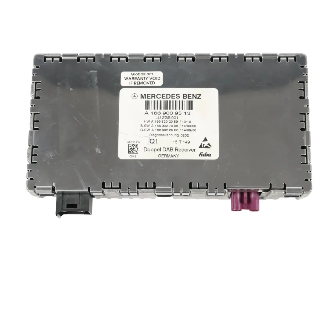 Mercedes W176 W204 Receptor Radio DAB Unidad Control Módulo ECU - SKU A1669009513 - Número de pieza A1669009513