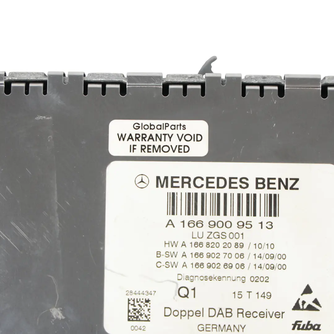 Récepteur Radio DAB Module Unité Contrôle ECU pour Mercedes W176 W204 à propos du numéro de pièce A1669009513 Mercedes W176 W204 Récepteur Radio DAB Module Unité Contrôle ECU - SKU A1669009513 - Numéro de pièce A1669009513