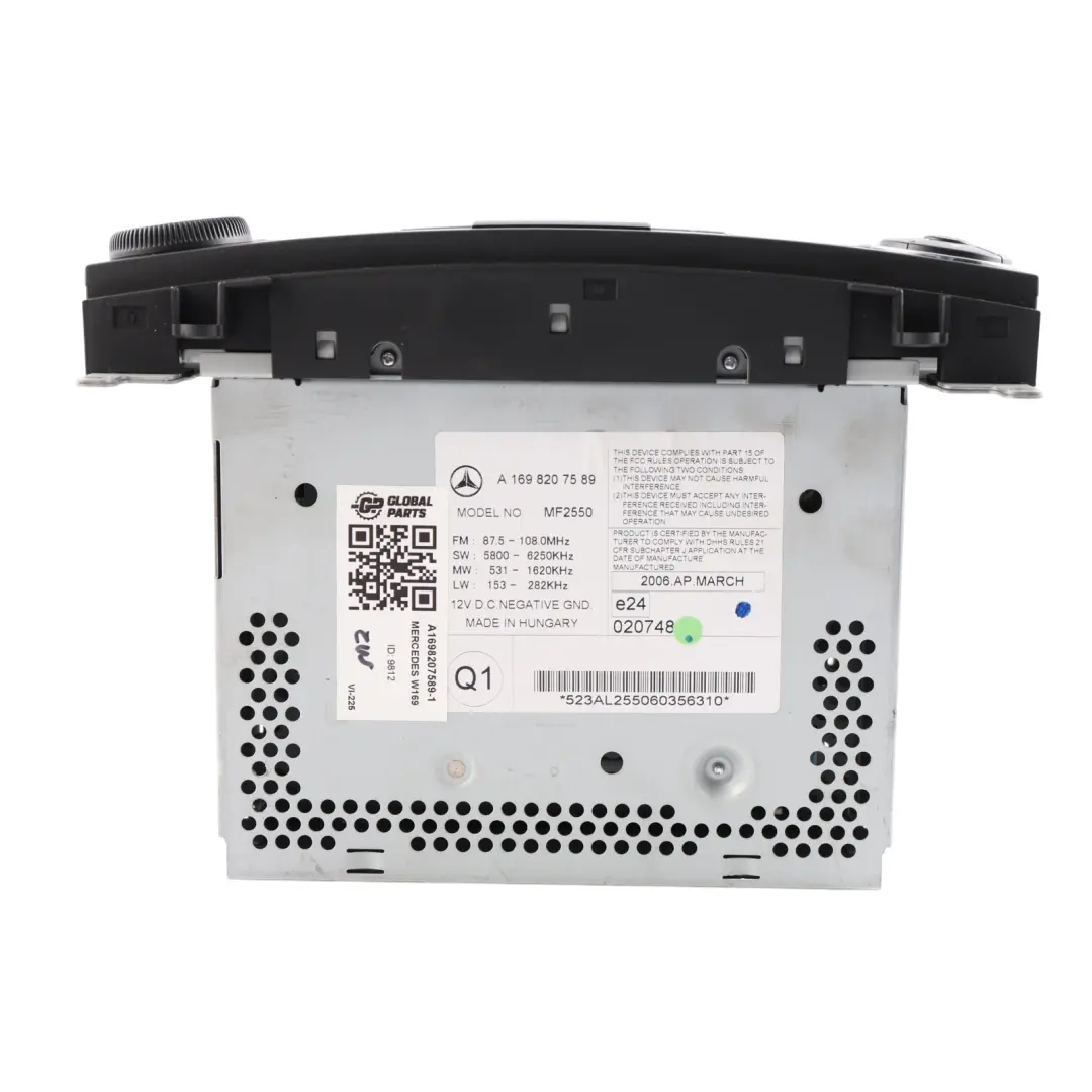 Mercedes W169 W245 CD Player Radio Audio Head Unit - SKU A1698207589-1 - Part number A1698207589