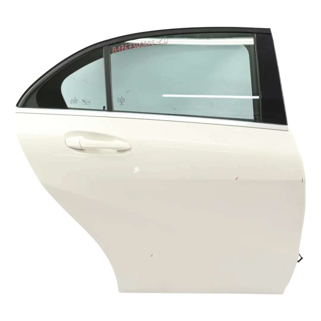 Mercedes W176 Porte Arrière Droite Blanc Calcite - 650 - SKU A1767300205-CW - Numéro de pièce A1767300205