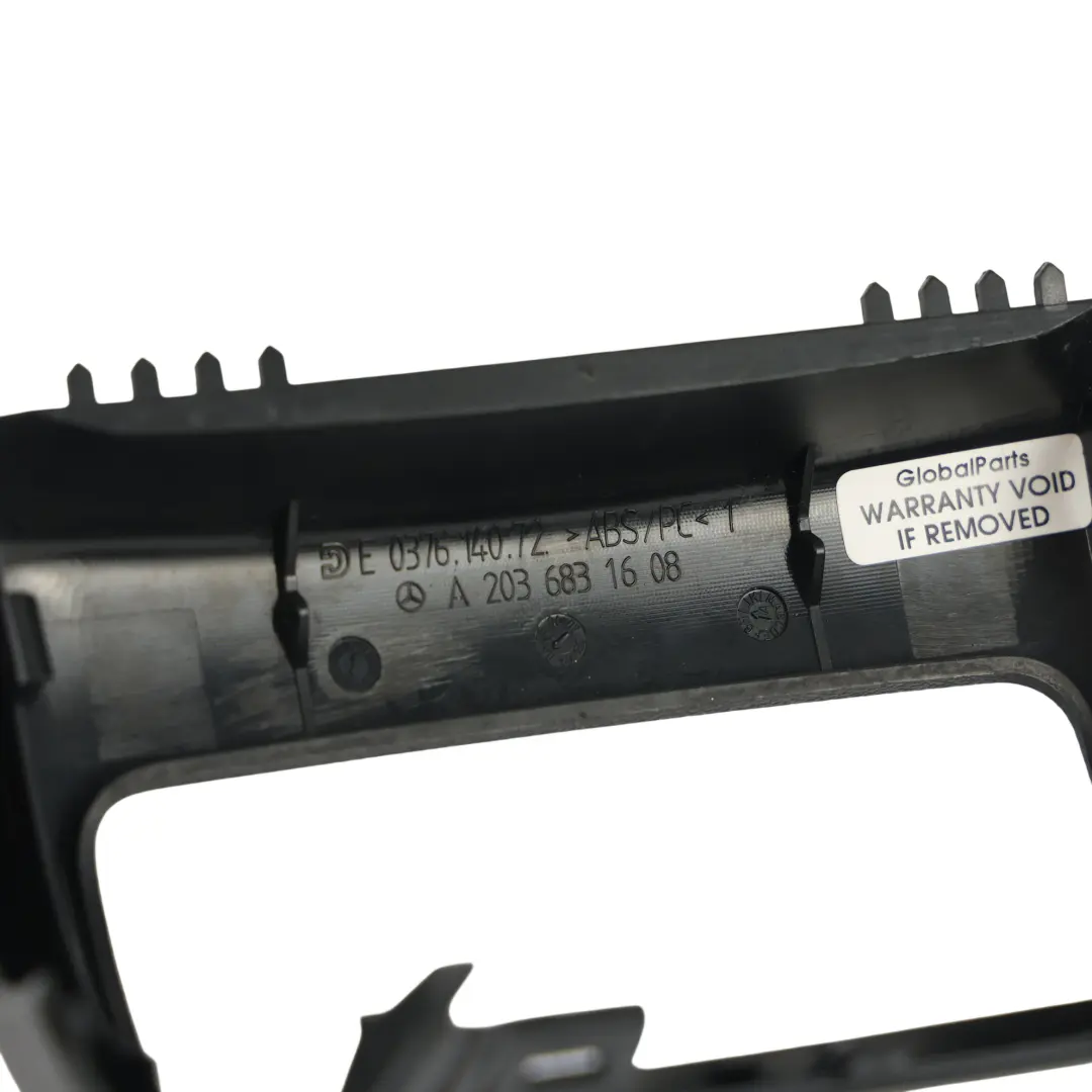 Mercedes W203 Mittelkonsole Hinten Lüftungsgitter Blende Schwarz A2036832608 - SKU A2036831608 - Teilenummer A2036831608