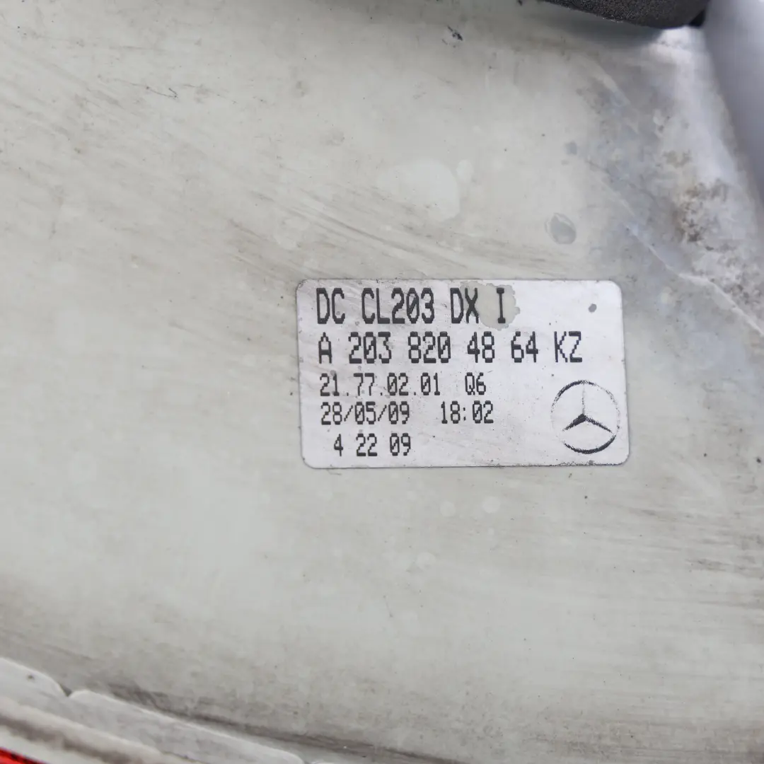 Mercedes CL203 Rückleuchte Hinten Rechts Iridiumsilber 775 - SKU A2038204864-IRS - Teilenummer A2038204864