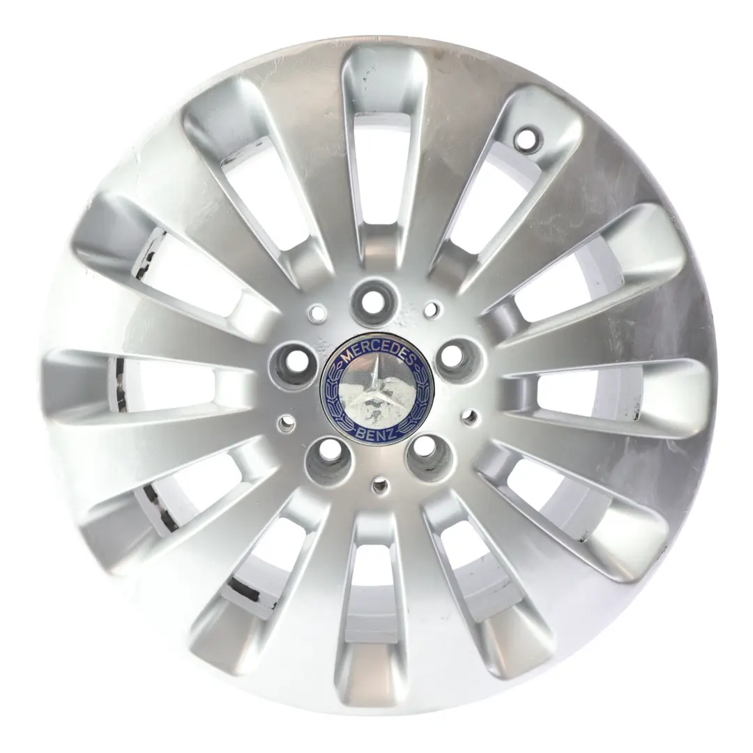 Mercedes W204 Silver Alloy Wheel Rim 16" 7J ET:43 12 Hole Disc - SKU A2044010602-1 - Part number A2044010602