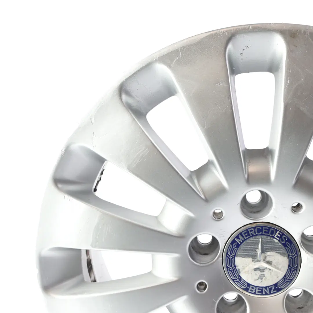 Mercedes W204 Silberne Alufelge 16" 7J ET:43 12-Loch Scheibe - SKU A2044010602-1 - Teilenummer A2044010602