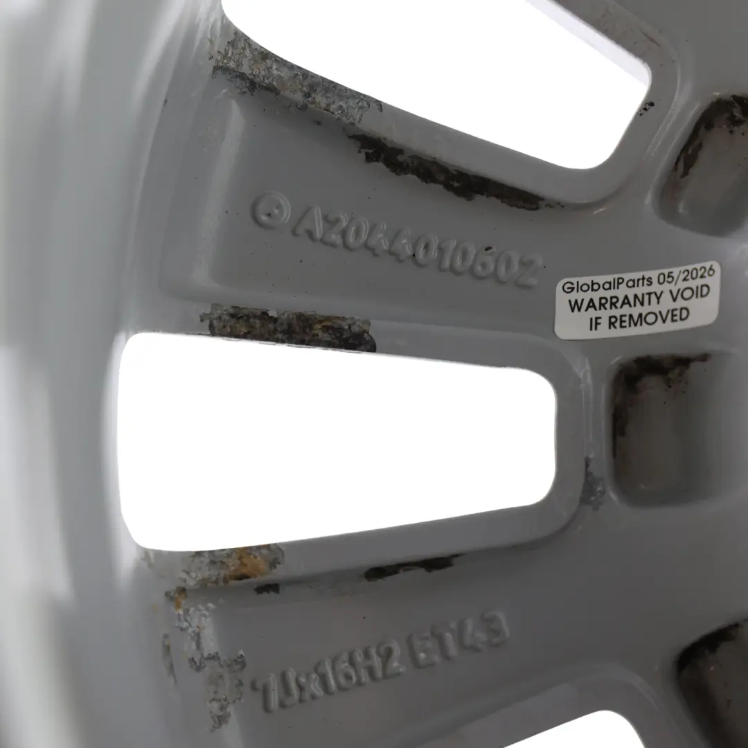 Alloy Wheel Rim 12 Hole Disc 16" 7J ET:43 to Mercedes W204 Silver with Part number A2044010602 Mercedes W204 Silver Alloy Wheel Rim 12 Hole Disc 16" 7J ET:43 - SKU A2044010602 - Part number A2044010602