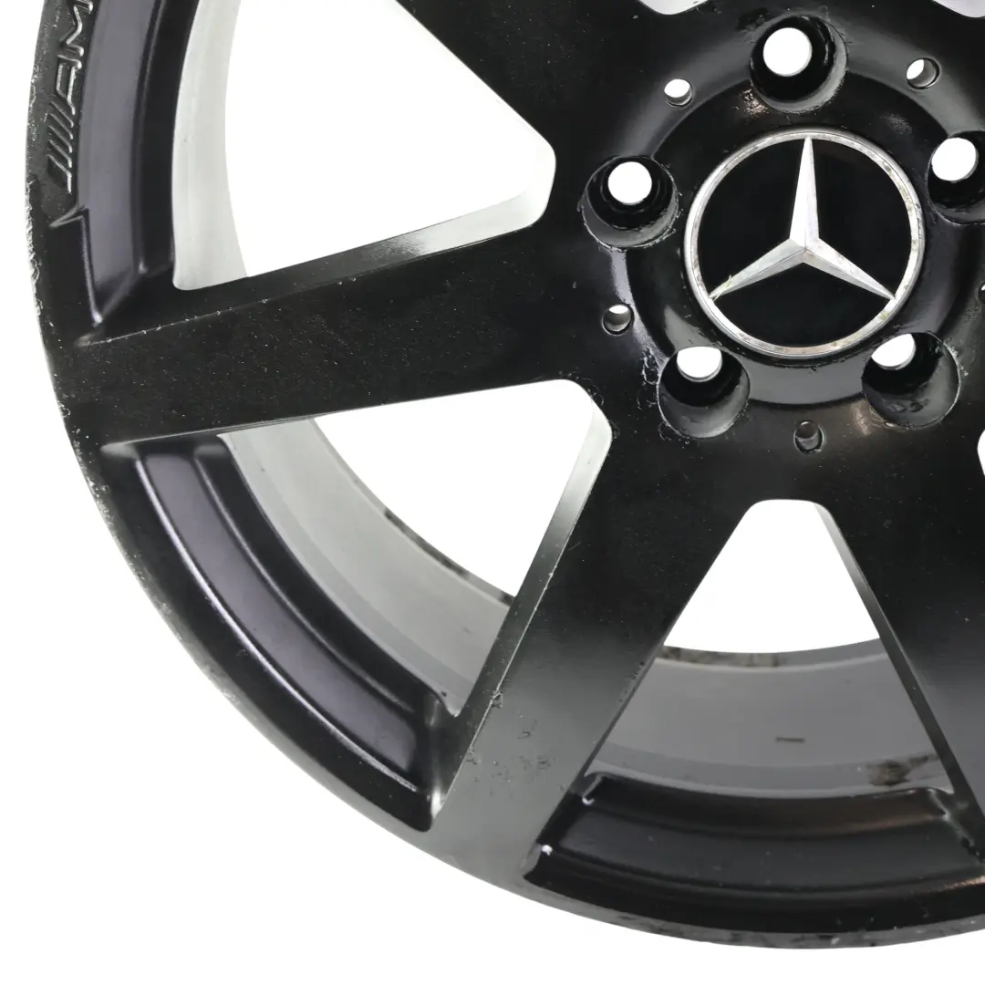 Mercedes W204 Llanta aleación negra delantera 7 radios 18" 8J ET:50 - SKU A2044019802-4 - Número de pieza A2044019802
