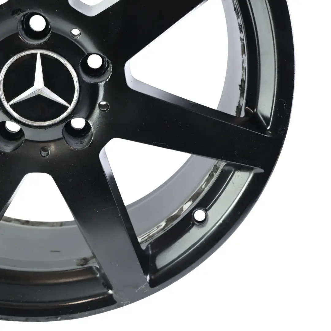 Llanta aleación negra delantera 7 radios 18" 8J ET:50 para Mercedes W204 con número de pieza A2044019802 Mercedes W204 Llanta aleación negra delantera 7 radios 18" 8J ET:50 - SKU A2044019802-4 - Número de pieza A2044019802