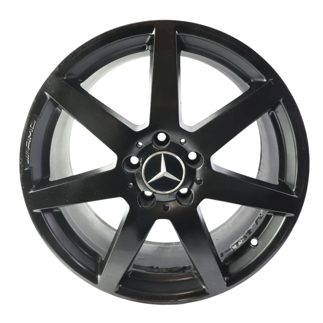 Mercedes W204 7-Spoke AMG Rear Black Alloy Wheel Rim 18" 8,5J ET:54 - SKU A2044019902-5 - Part number A2044019902