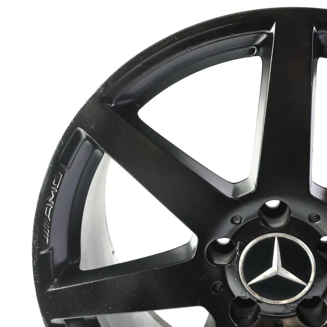 Mercedes W204 7-Spoke AMG Rear Black Alloy Wheel Rim 18" 8,5J ET:54 - SKU A2044019902-5 - Part number A2044019902