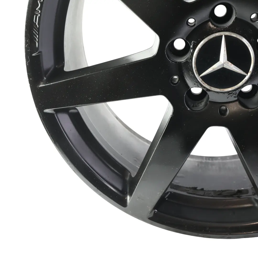 7-Spoke AMG Rear Black Alloy Wheel Rim 18" 8,5J ET:54 to Mercedes W204 with Part number A2044019902 Mercedes W204 7-Spoke AMG Rear Black Alloy Wheel Rim 18" 8,5J ET:54 - SKU A2044019902-5 - Part number A2044019902