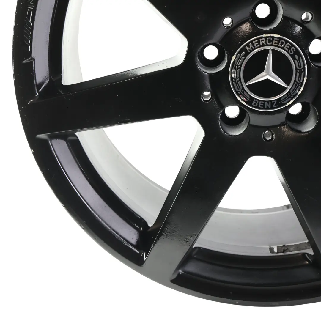 7-Spoke AMG Rear Black Alloy Wheel Rim 18" 8,5J ET:54 to Mercedes W204 with Part number A2044019902 Mercedes W204 7-Spoke AMG Rear Black Alloy Wheel Rim 18" 8,5J ET:54 - SKU A2044019902-6 - Part number A2044019902