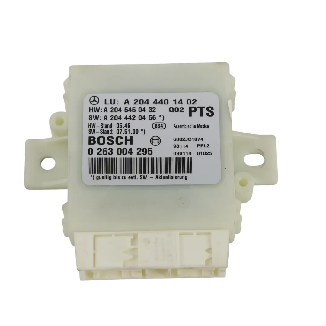 Module Unité ECU Contrôle Distance Parking Parktronic pour Mercedes W204 à propos du numéro de pièce A2044401402 Mercedes W204 Module Unité ECU Contrôle Distance Parking Parktronic - SKU A2044401402 - Numéro de pièce A2044401402